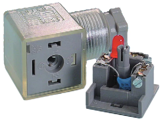 OMAL Form A EN175301-803-A solenoid valf konnektörü — üretici fotoğrafı